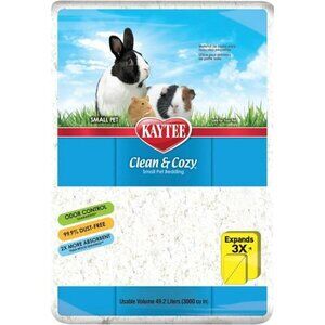 Kaytee Clean & Cozy White Paper Bedding Made for Small Animals 49.2 Liters Odor